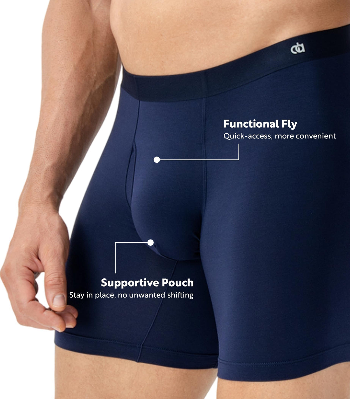 DAVID ARCHY Men's Ultra Soft Underwear Modal Boxer Briefs Slim Fit 6.5" | Second Skin Fabric Breathable, Smooth Low-Profile Waistband, Easy Access Side Fly, Tagless Anti Chafing for All-day Comfort-DAVID ARCHY Men's Ultra Soft Underwear Modal Boxer Briefs Slim Fit 6.5" | Second Skin Fabric Breathable, Smooth Low-Profile Waistband, Easy Access Side Fly, Tagless Anti Chafing for All-day Comfort