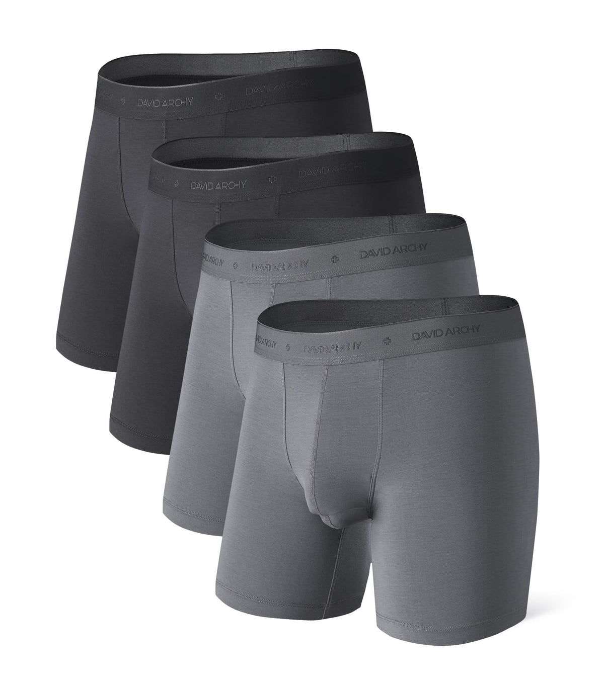 DAVID ARCHY Men's Underwear Modal Boxer Briefs Trunks Multi-Pack | Dual Pouch with Fly, Ultra Soft Second Skin Feel, Breathable Stretch Spandex, Anti Chafing, Daily Lounging Work Travel-DAVID ARCHY Men's Underwear Modal Boxer Briefs Trunks Multi-Pack | Dual Pouch with Fly, Ultra Soft Second Skin Feel, Breathable Stretch Spandex, Anti Chafing, Daily Lounging Work Travel