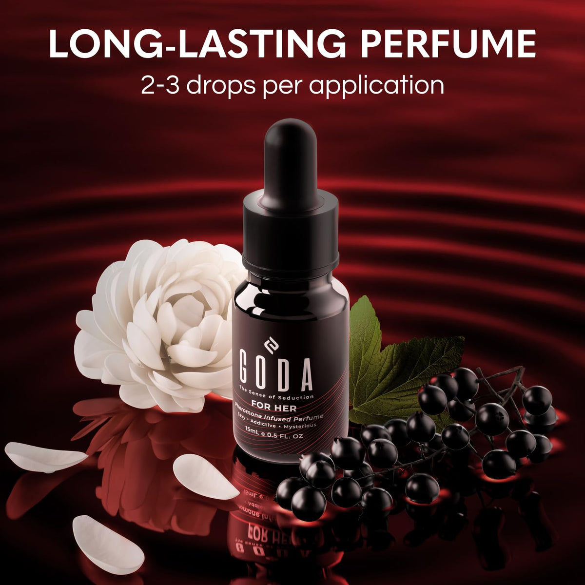 GODA Pheromones Perfume for Women – The Original – Long-Lasting Women's Fragrances with Jasmine and Rose, Vegan & Cruelty-Free – 15ml/0.50 fl. oz-GODA Pheromones Perfume for Women – The Original – Long-Lasting Women's Fragrances with Jasmine and Rose, Vegan & Cruelty-Free – 15ml/0.50 fl. oz