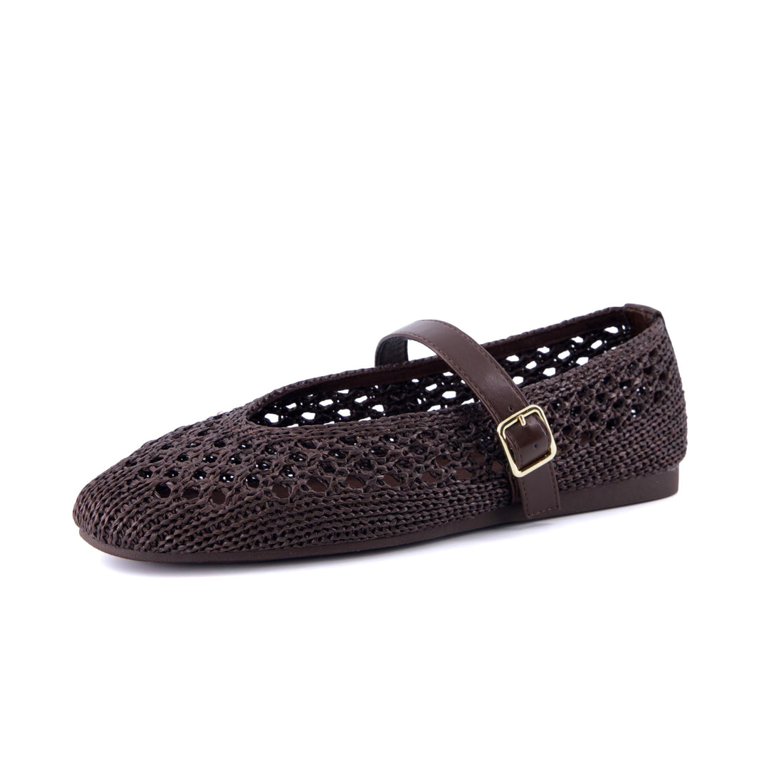 CUSHIONAIRE Graff Mary Jane Shoes for Women, Woven Ballet Flats with Adjustable Buckle Strap, Lightweight Slip On Shoes-CUSHIONAIRE Graff Mary Jane Shoes for Women, Woven Ballet Flats with Adjustable Buckle Strap, Lightweight Slip On Shoes