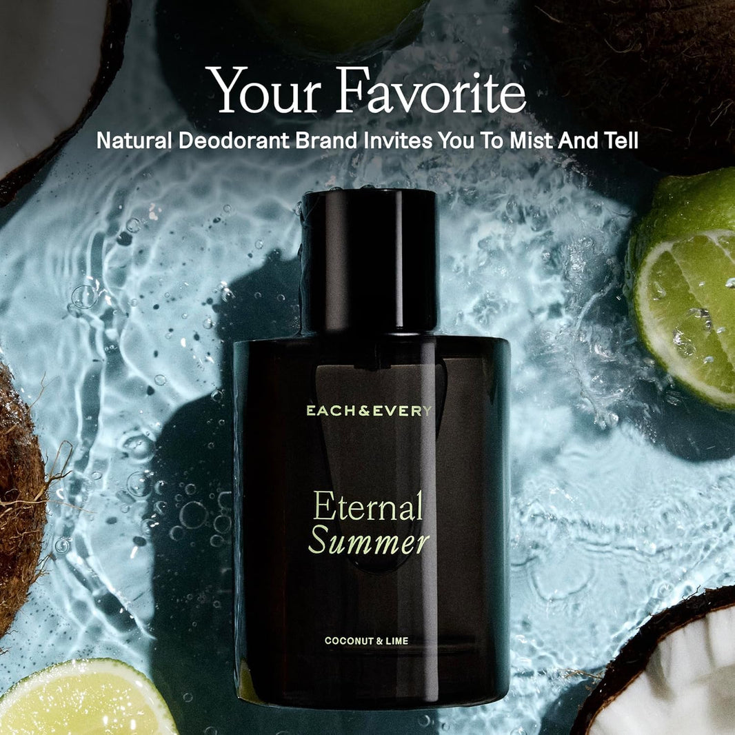 Each & Every Eternal Summer Trio - Body Wash 16.5 Fl Oz, Hair & Body Mist, Aluminum Free Deodorant 2.5 oz, Hydrating Cleanse, Odor Protection & Fresh Coconut & Lime Scent-Each & Every Eternal Summer Trio - Body Wash 16.5 Fl Oz, Hair & Body Mist, Aluminum Free Deodorant 2.5 oz, Hydrating Cleanse, Odor Protection & Fresh Coconut & Lime Scent