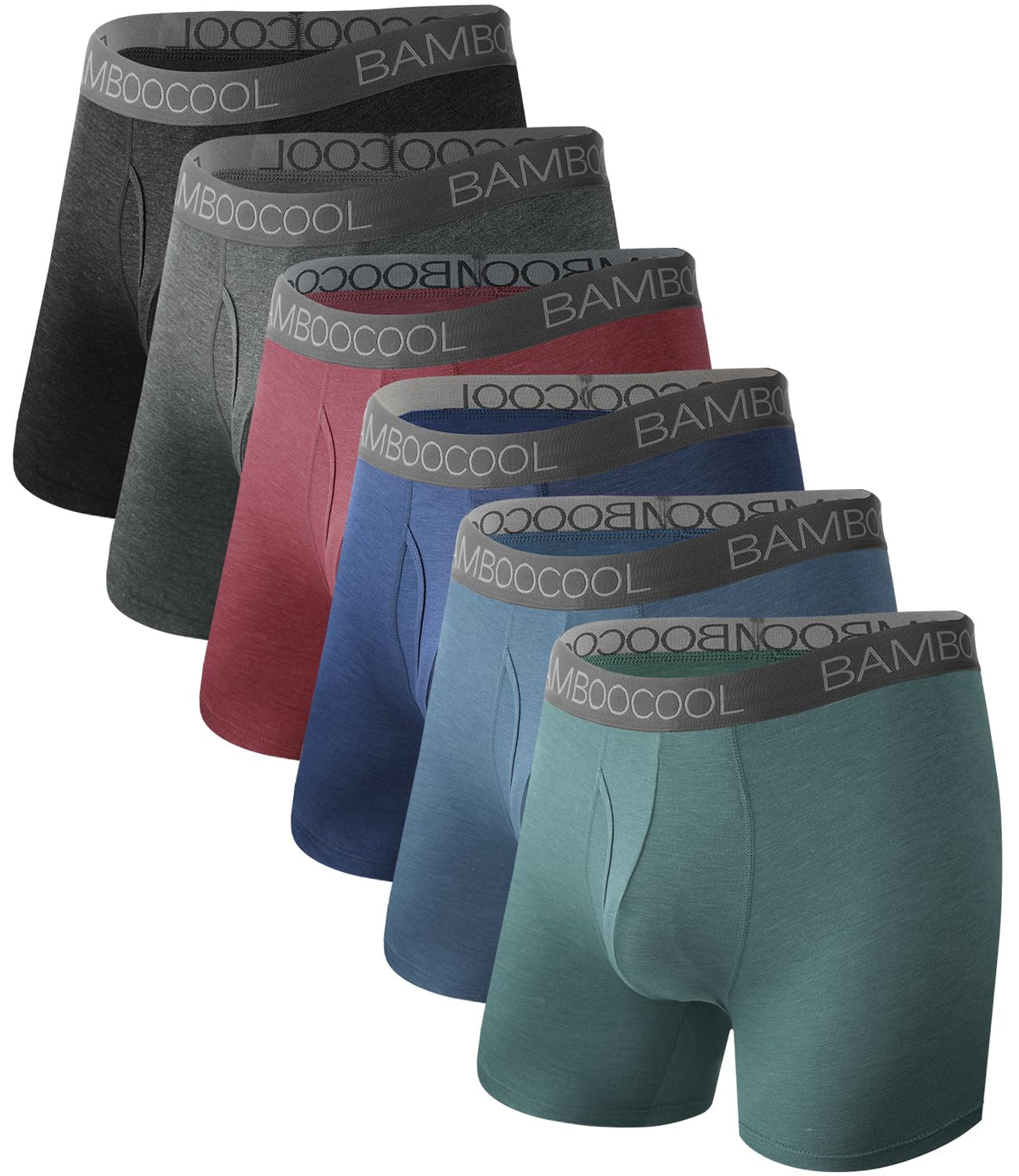 BAMBOO COOL Ultra Soft Mens Underwear Boxer Briefs Multi-pack | Bamboo Fabric‌,No Ride Up,More Breathable Than Cotton-BAMBOO COOL Ultra Soft Mens Underwear Boxer Briefs Multi-pack | Bamboo Fabric‌,No Ride Up,More Breathable Than Cotton