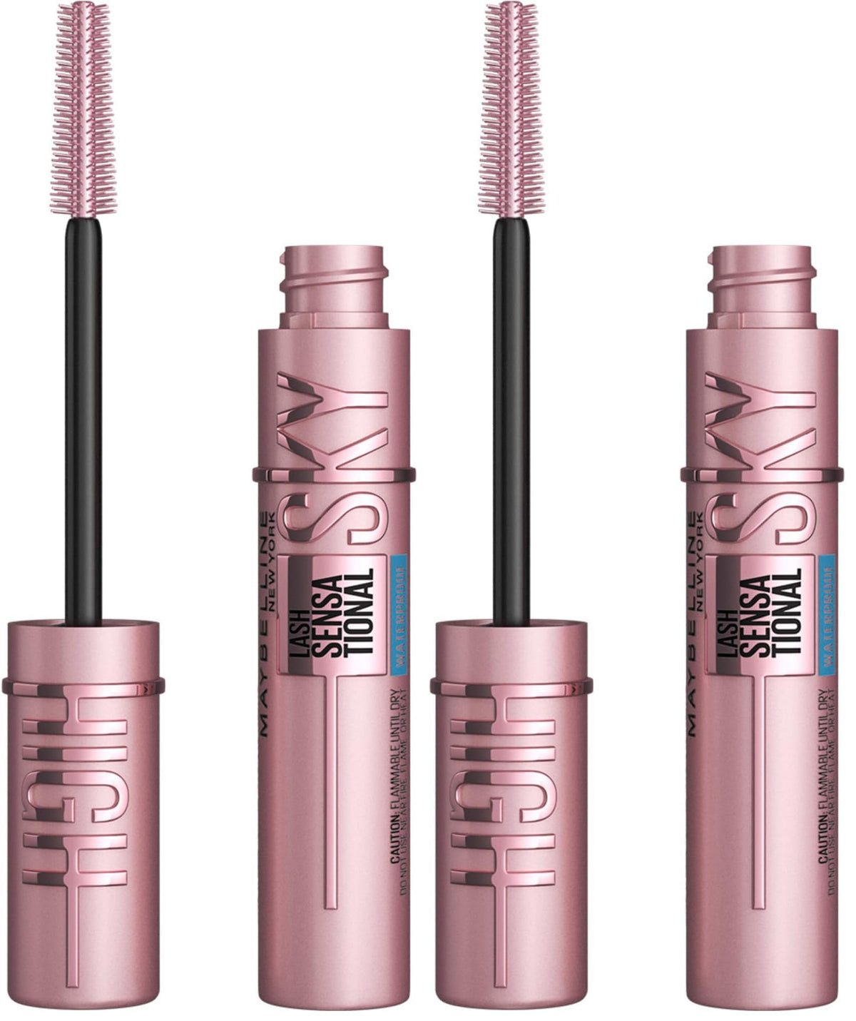 Maybelline Lash Sensational Sky High Washable Mascara Makeup, Volumizing, Lengthening, Defining, Curling, Multiplying, Buildable Formula, Blackest Black, 1 Count-Maybelline Lash Sensational Sky High Washable Mascara Makeup, Volumizing, Lengthening, Defining, Curling, Multiplying, Buildable Formula, Blackest Black, 1 Count