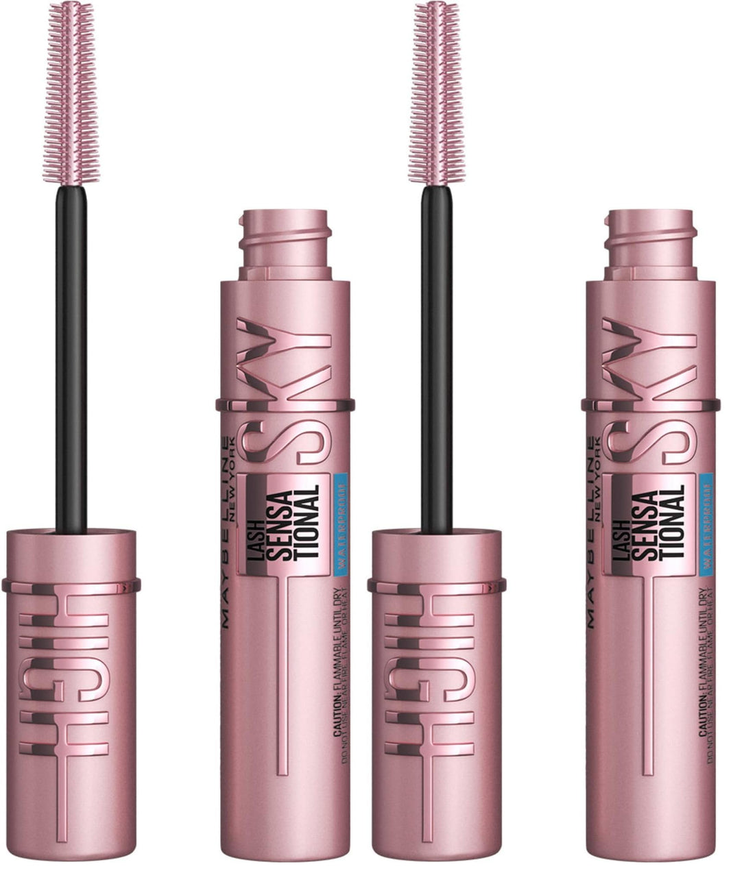 Maybelline Lash Sensational Sky High Washable Mascara Makeup, Volumizing, Lengthening, Defining, Curling, Multiplying, Buildable Formula, Blackest Black, 1 Count-Maybelline Lash Sensational Sky High Washable Mascara Makeup, Volumizing, Lengthening, Defining, Curling, Multiplying, Buildable Formula, Blackest Black, 1 Count