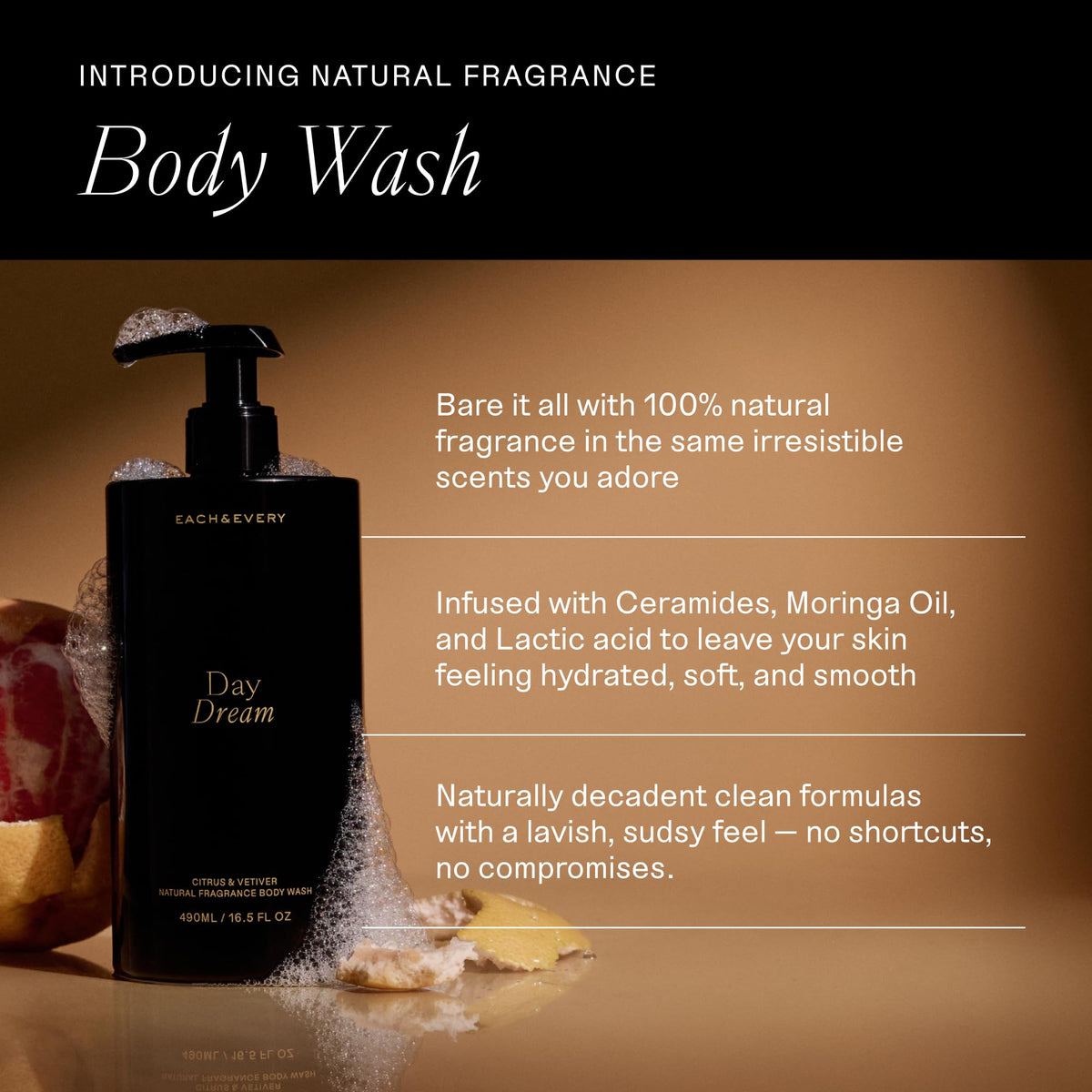 Each & Every Body Wash for Women and Men - Skin Feels Hydrated, Smooth & Soft - Ceramides, Lactic Acid AHA & Moringa Oil - 100% Natural Fragrance Gel - Eternal Summer, Coconut & Lime - 16.5 Fl Oz-Each & Every Body Wash for Women and Men - Skin Feels Hydrated, Smooth & Soft - Ceramides, Lactic Acid AHA & Moringa Oil - 100% Natural Fragrance Gel - Eternal Summer, Coconut & Lime - 16.5 Fl Oz