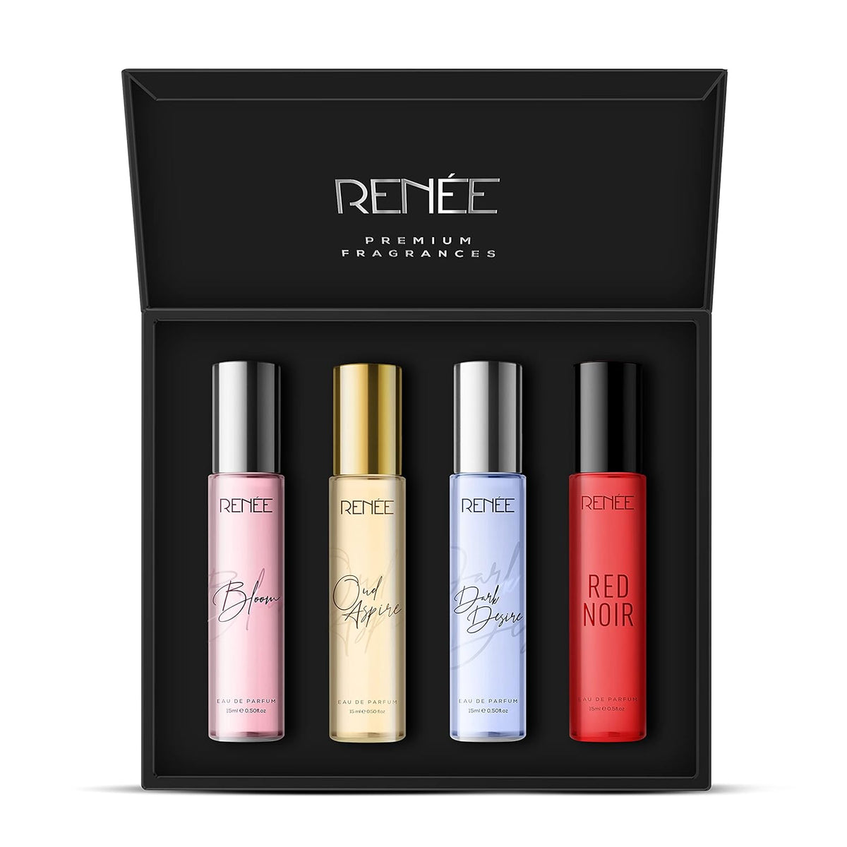 RENEE Women's Luxury Perfume Gift Set Combo Pack of 4 Eau De Parfum - 15ml Travel-size Bottles, Long Lasting Scents of Floral, Fruity & Spicy Notes-RENEE Women's Luxury Perfume Gift Set Combo Pack of 4 Eau De Parfum - 15ml Travel-size Bottles, Long Lasting Scents of Floral, Fruity & Spicy Notes
