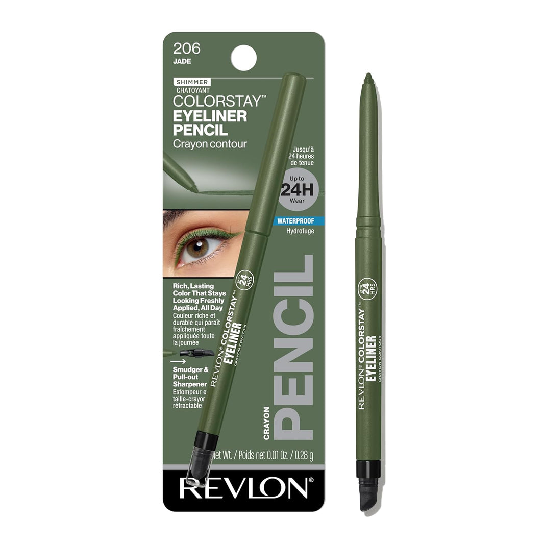 Revlon ColorStay Pencil Waterproof Eyeliner, Smudge-Proof, Eye Makeup with Built-In Sharpener, Long-Lasting, Matte Finish, 201 Black, 2 pack-Revlon ColorStay Pencil Waterproof Eyeliner, Smudge-Proof, Eye Makeup with Built-In Sharpener, Long-Lasting, Matte Finish, 201 Black, 2 pack