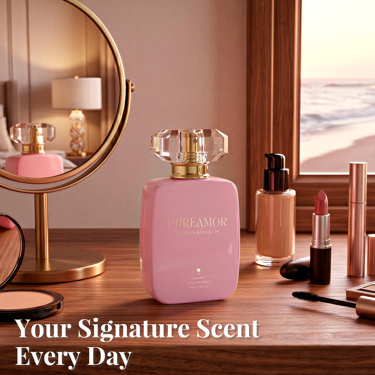 PUREAMOR Pheromone Perfume for Women, Moonlight Mellow Extrait de Parfum - Long Lasting Sweet Floral Gourmand Scent, 30% High Concentration, Full Size Fragrance Spray, 1.0 oz / 30 ml-PUREAMOR Pheromone Perfume for Women, Moonlight Mellow Extrait de Parfum - Long Lasting Sweet Floral Gourmand Scent, 30% High Concentration, Full Size Fragrance Spray, 1.0 oz / 30 ml