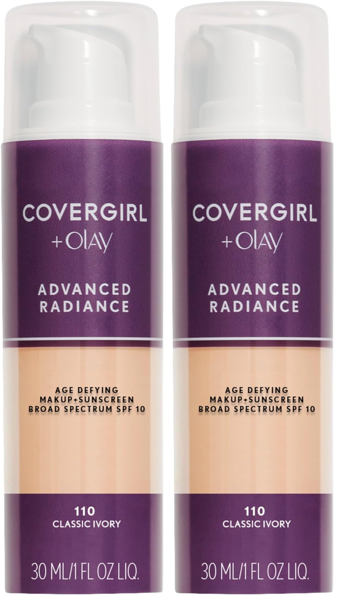 COVERGIRL Advanced Radiance Age-Defying Foundation Makeup, Classic Beige, 1 oz (Packaging May Vary)-COVERGIRL Advanced Radiance Age-Defying Foundation Makeup, Classic Beige, 1 oz (Packaging May Vary)
