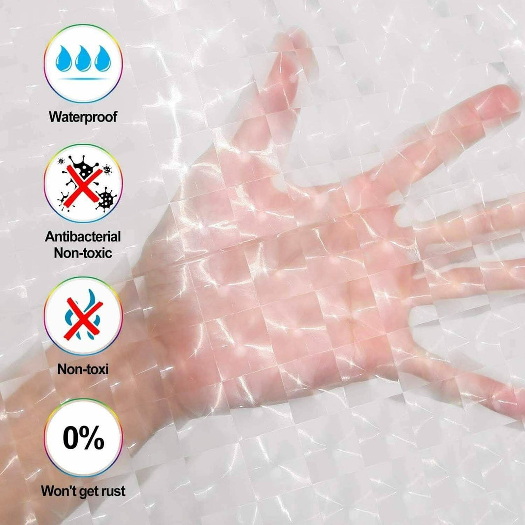 72 Inch FITNATE EVA Shower Clear Curtain Liner-72 Inch FITNATE EVA Shower Clear Curtain Liner