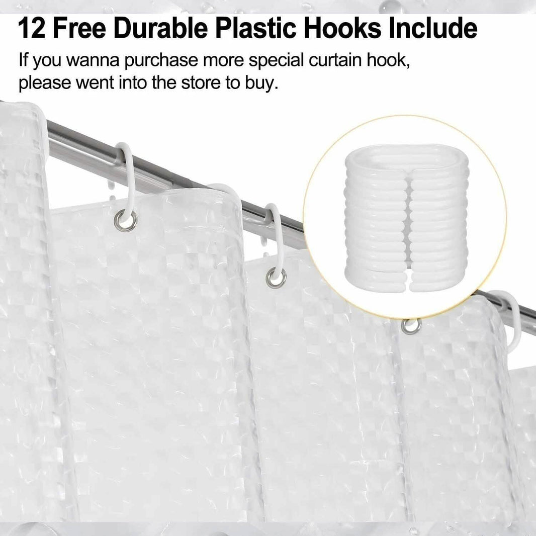 72 Inch FITNATE EVA Shower Clear Curtain Liner-72 Inch FITNATE EVA Shower Clear Curtain Liner