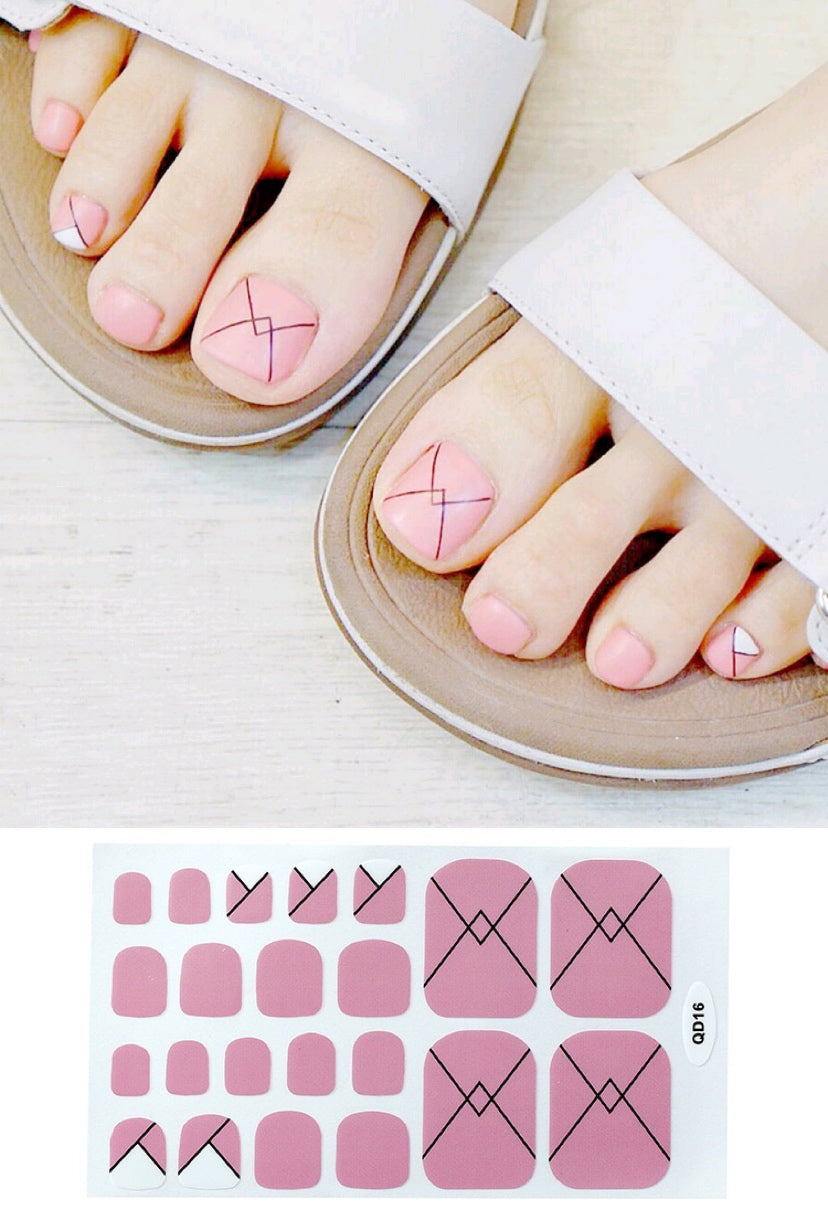 Nail Foot Sticker Cute Waterproof Foot Nail Sticker-5a2191725207b846bc931275476bfb2a