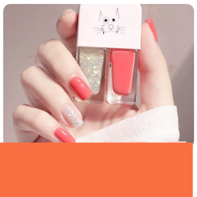Two In One Nail Polish Set Creative Baking Free Quick Drying Long Lasting No Fade Frosted Double Colored Nail Manicure Oil-5f38bcb3d1aab45ed94fd03f74657c2