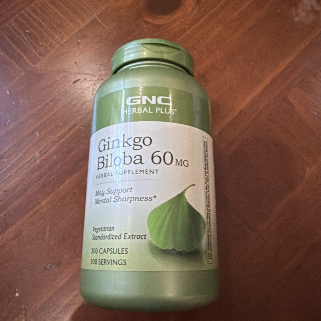 GNC Herbal Plus Ginkgo Biloba 60mg Supplement, 300 Count (Pack of 1) BB 7/27-GNC Herbal Plus Ginkgo Biloba 60mg Supplement, 300 Count (Pack of 1) BB 7/27