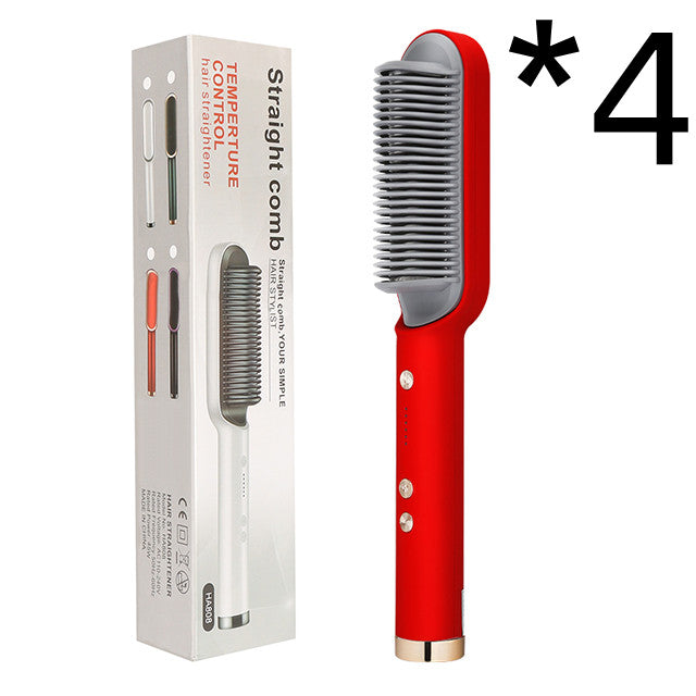 New 2 In 1 Hair Straightener Hot Comb Negative Ion Curling Tong Dual-purpose Electric Hair Brush-74976612fd4ef7ba062a0b02ea42f3a8