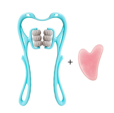 Multifunctional Manual Six-wheel Neck Massager Massage Relieve Roller Massage Tool-3927b669feff7c21e101ff323490fe55