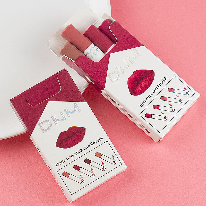 Four Makeup Set Non-stick Cigarette Pipe Thin Lipsticks-df05b3da1e81419c1fcb76d454006492