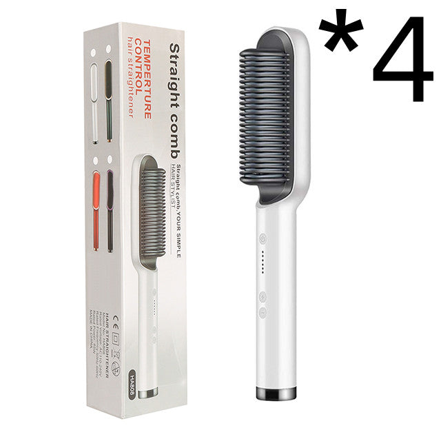 New 2 In 1 Hair Straightener Hot Comb Negative Ion Curling Tong Dual-purpose Electric Hair Brush-467d33942586bb5fa10f11c13870c6c7