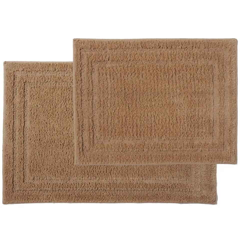 2-Piece: Bibb Home Microfiber Shag Bath Mat Set-2-Piece: Bibb Home Microfiber Shag Bath Mat Set
