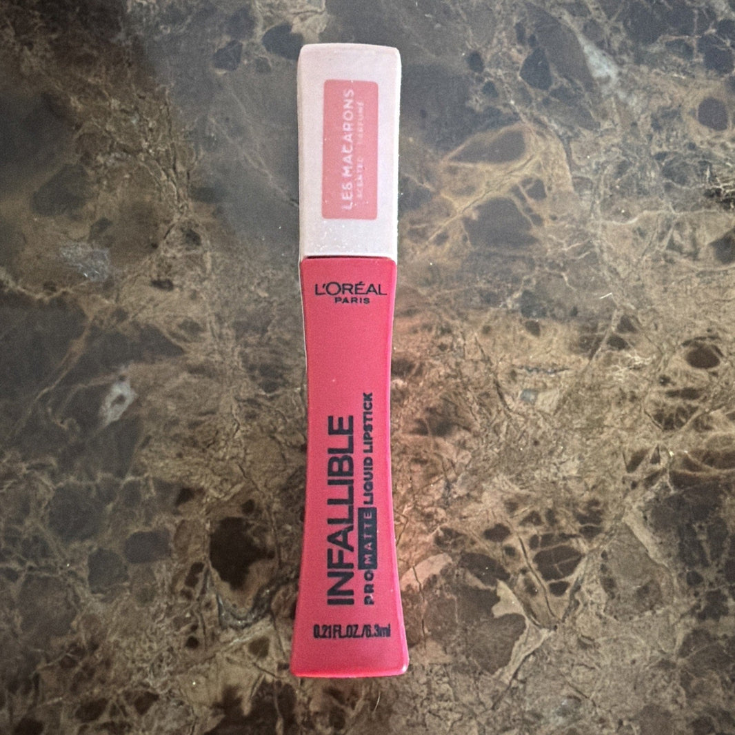 L'Oreal Paris Infallible Pro-Matte Les Macarons Scented Liquid Lipstick, 828 Framboise Frenzy-L'Oreal Paris Infallible Pro-Matte Les Macarons Scented Liquid Lipstick, 828 Framboise Frenzy
