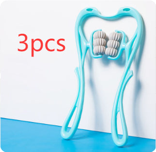 Multifunctional Manual Six-wheel Neck Massager Massage Relieve Roller Massage Tool-233141fb45686a8931d4c96b511732e