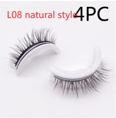 Reusable 3D Mink Lashes Natural False Eyelashes Self Adhesive Fake Glue Free Makeup Eyelash Extension Silk-2998111f7018eb785559e1d6aff190de