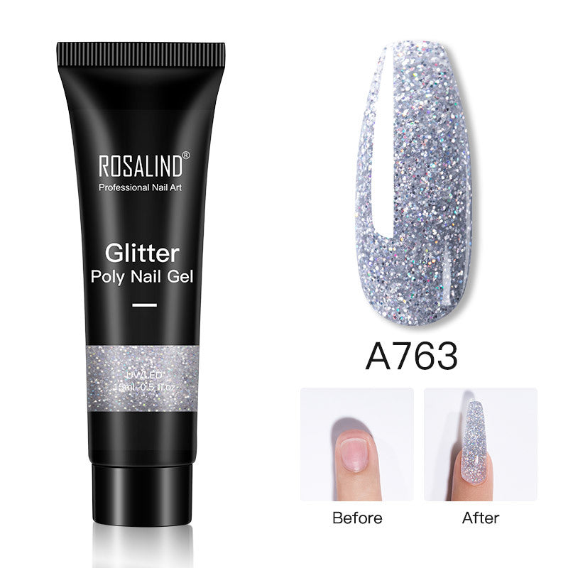 Glitter Poly Nail Gel Extension 15ml Gel Polish All For Manicure Poly Builder Gel Semi Permanent Soak Off Nail Art-ecd6308aa8303179a6b0cc3b2063b892