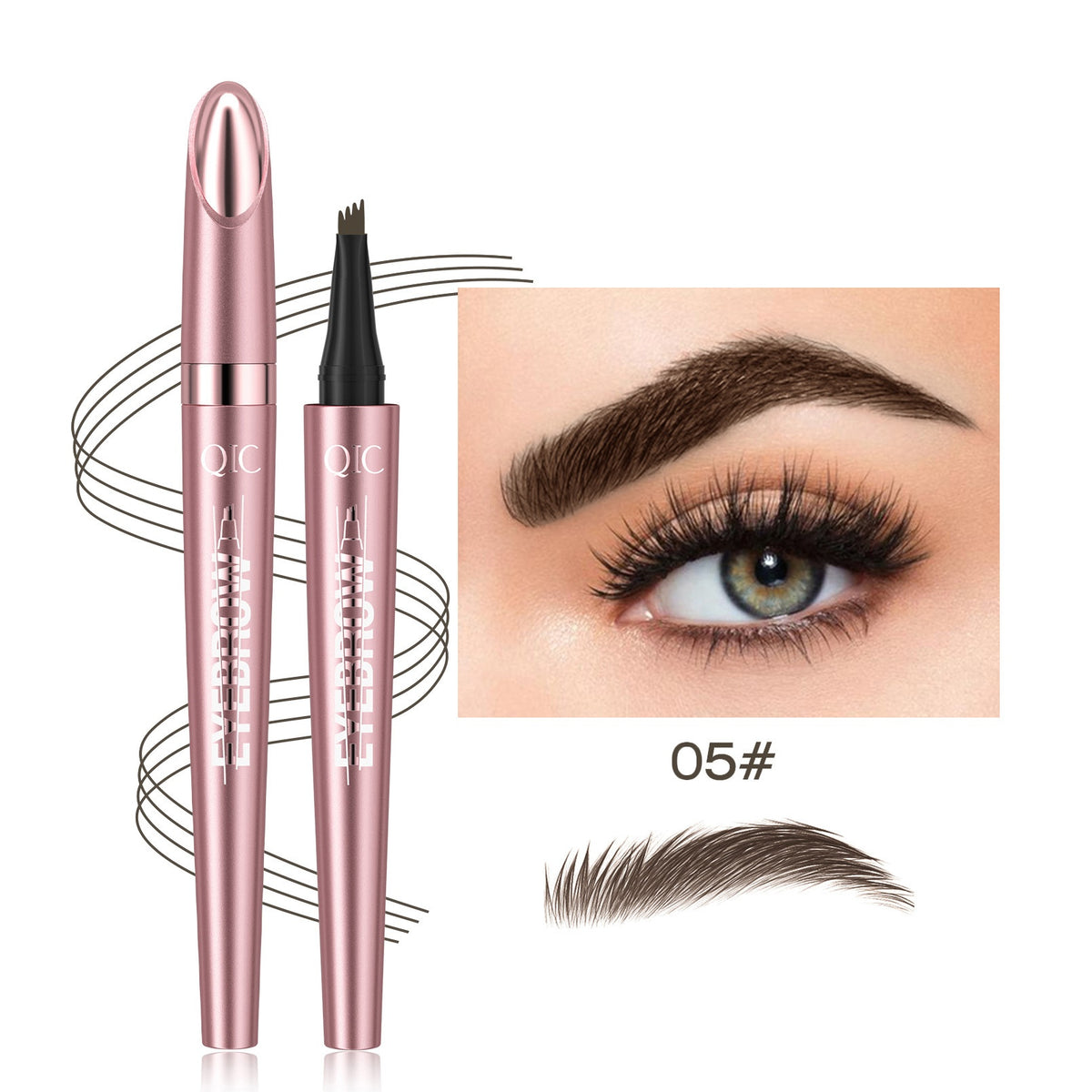 Waterproof And Smooth Not Smudge Four-fork Liquid Eyebrow Pencil-ba717c135ea3990d62827f5e54797b65
