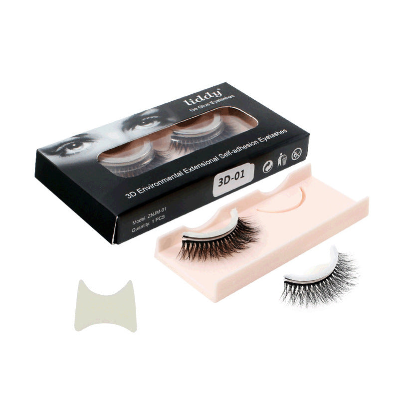 3D False Eye lashes Extension on Reusable Self-Adhesive Natural Curly Eye lashes Self Adhesive Eye lashes Makeup Tools-f757642f1a1da41ae40bc1b50e42c2fc