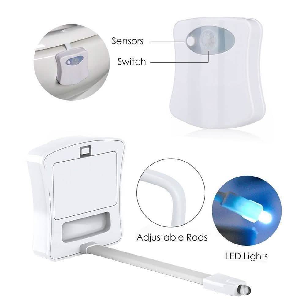 8-Color LED Sensor Motion-Activated Bathroom Toilet Light-8-Color LED Sensor Motion-Activated Bathroom Toilet Light