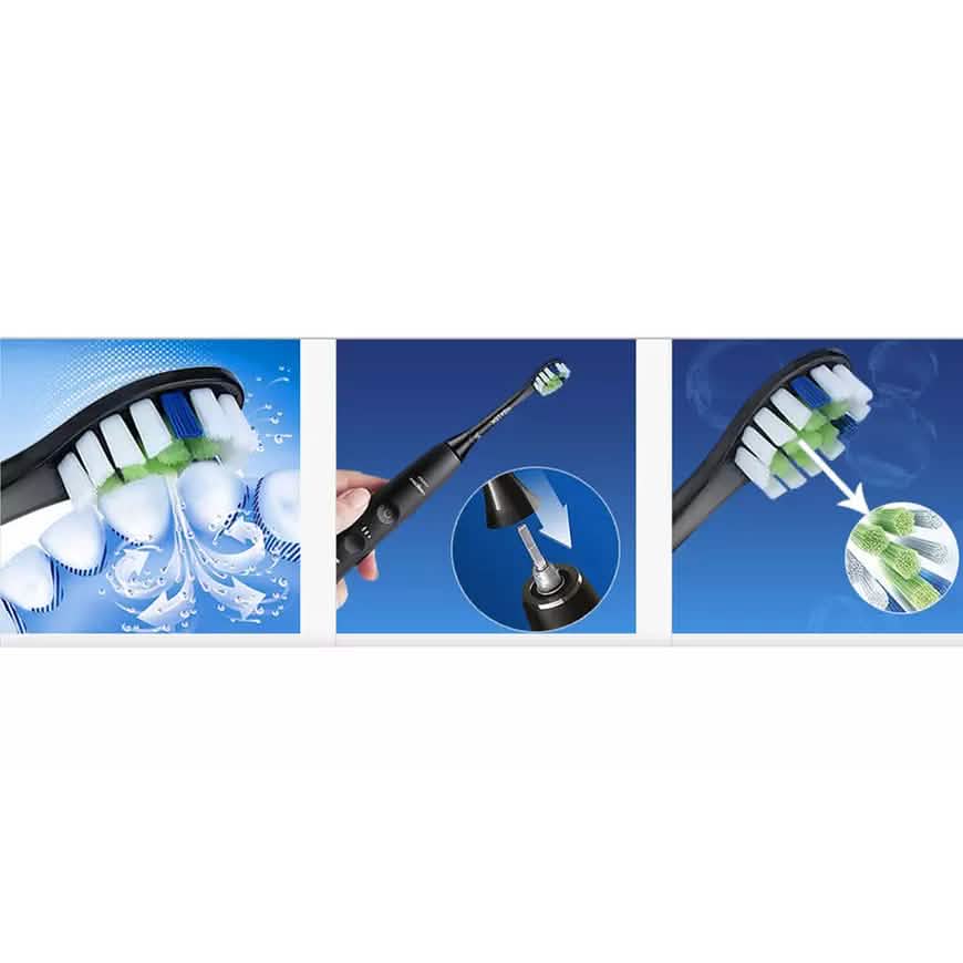 8-Pack: Black Replacement Electric Toothbrush Heads for Philips Sonicare-8-Pack: Black Replacement Electric Toothbrush Heads for Philips Sonicare