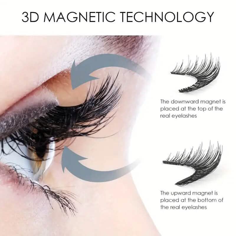 8-Pairs: Reusable Magnetic Dual 3D False Eyelashes Kit-8-Pairs: Reusable Magnetic Dual 3D False Eyelashes Kit