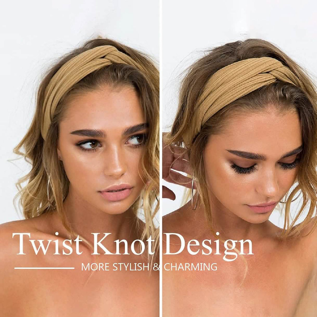 8-Piece: Twist Knotted Boho Stretchy Hair Bands-8-Piece: Twist Knotted Boho Stretchy Hair Bands