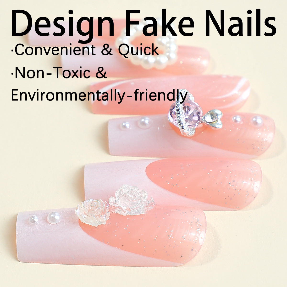Fashion Personality Flower Bow Tie Nails-2b52c5a9e1f59b8436e98884aba113b5
