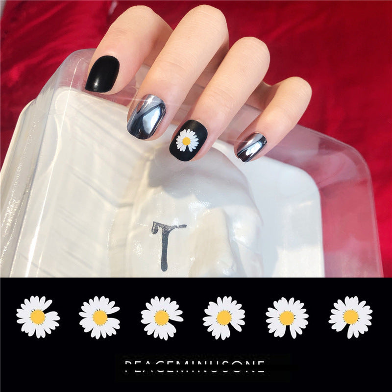 Ashionable Blue And Graffiti Pattern Wearable Fake Nails-a2bdca5a1802b0e34ee4fb0e3053a4e1