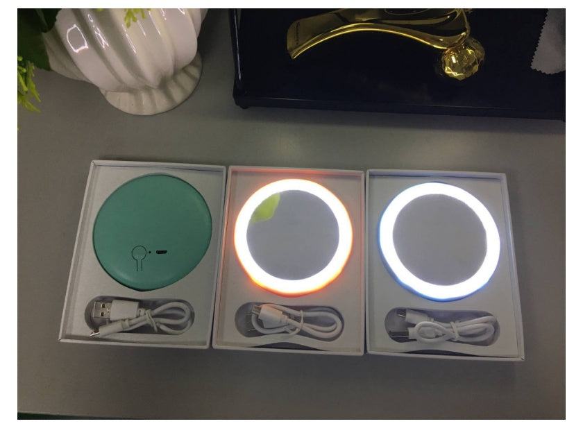 New charging portable smart beauty mirror HD makeup mirror LED portable light mirror light makeup mirror with light-78640db1d6f1c84d7ce5851596bcb3c1