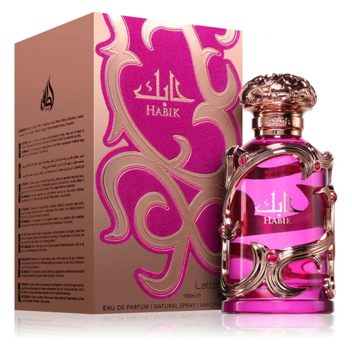 Lattafa Habik – Floral, Fruity, Fresh, Musky – Eau de Parfum Spray Long-Lasting Fragrance for Women, 3.4 Ounce / 100 ml-Lattafa Habik – Floral, Fruity, Fresh, Musky – Eau de Parfum Spray Long-Lasting Fragrance for Women, 3.4 Ounce / 100 ml