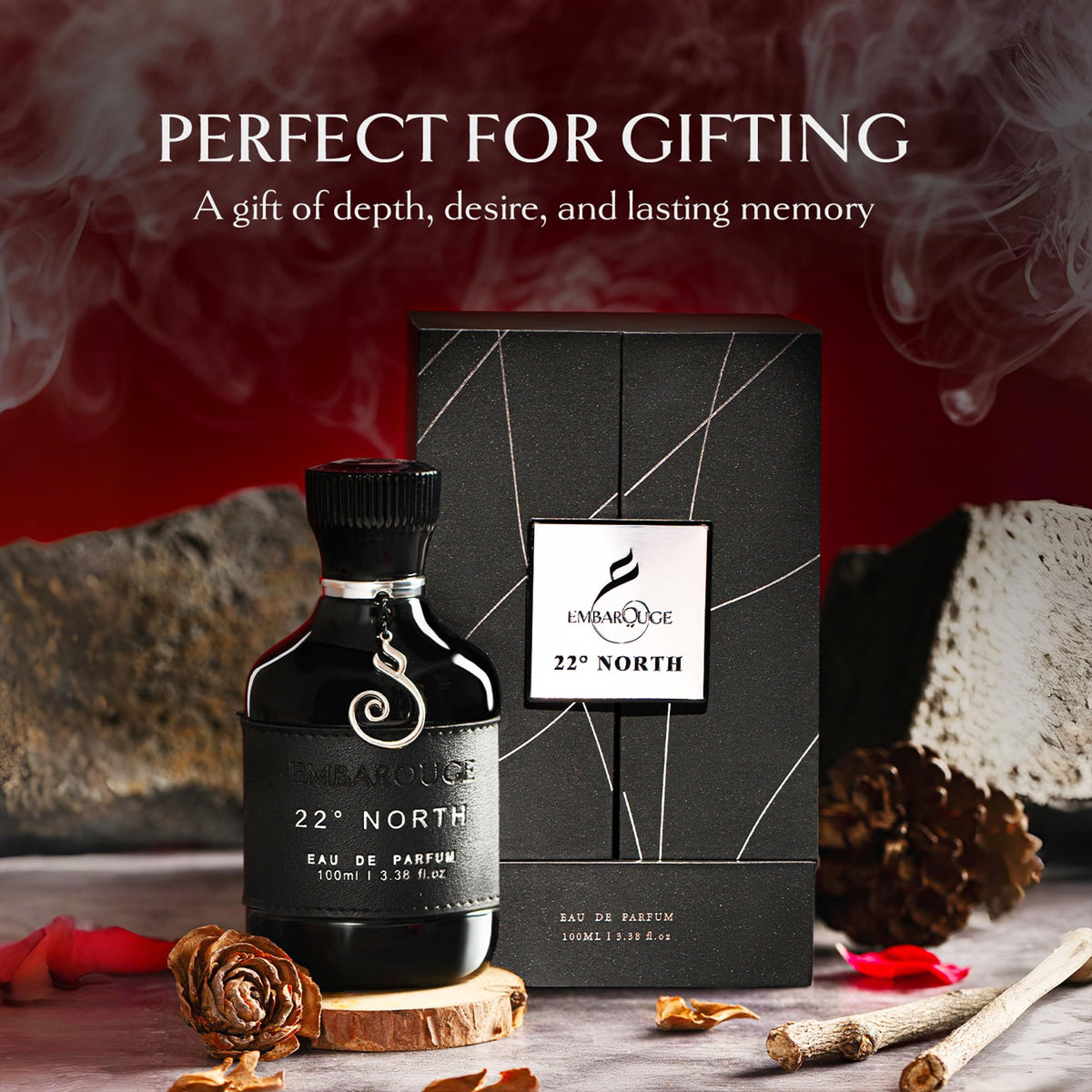 EMBAROUGE 22° North Eau De Parfum | Long Lasting Luxury Perfume for Men & Women | Inspired by French Perfumery | 100ml-EMBAROUGE 22° North Eau De Parfum | Long Lasting Luxury Perfume for Men & Women | Inspired by French Perfumery | 100ml