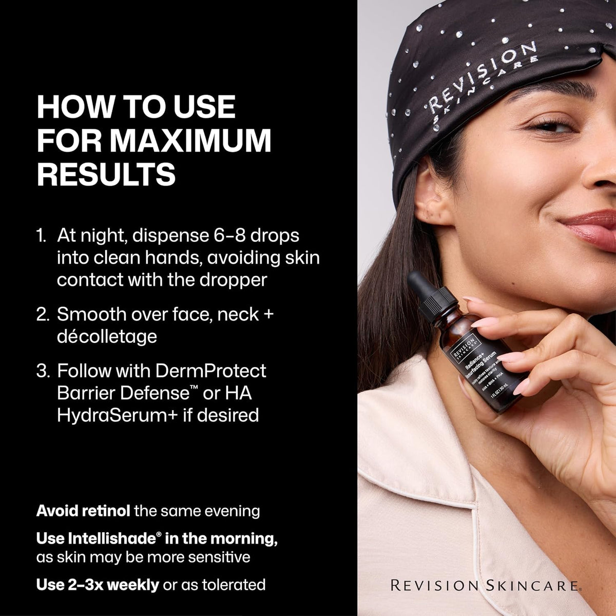 Revison Skincare Radiance+ Resurfacing Serum, Overnight AHA+BHA+PHA Exfoliating Serum with Glycolic Acid & Salicylic Acid | Smooths Uneven Texture, Clears Pores & Brightens Dull Skin, 1oz-Revison Skincare Radiance+ Resurfacing Serum, Overnight AHA+BHA+PHA Exfoliating Serum with Glycolic Acid & Salicylic Acid | Smooths Uneven Texture, Clears Pores & Brightens Dull Skin, 1oz