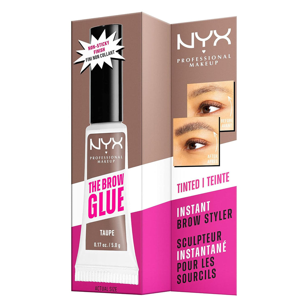 NYX PROFESSIONAL MAKEUP The Brow Glue, Extreme Hold Eyebrow Gel - Clear-NYX PROFESSIONAL MAKEUP The Brow Glue, Extreme Hold Eyebrow Gel - Clear