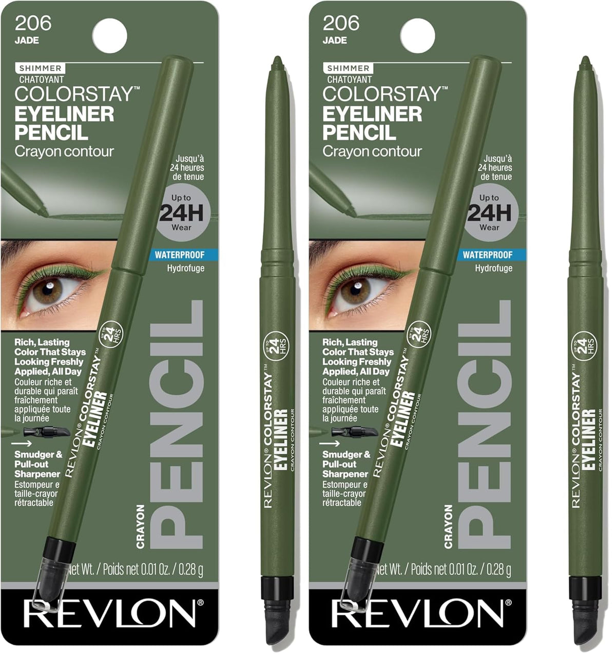 Revlon ColorStay Pencil Waterproof Eyeliner, Smudge-Proof, Eye Makeup with Built-In Sharpener, Long-Lasting, Matte Finish, 201 Black, 2 pack-Revlon ColorStay Pencil Waterproof Eyeliner, Smudge-Proof, Eye Makeup with Built-In Sharpener, Long-Lasting, Matte Finish, 201 Black, 2 pack