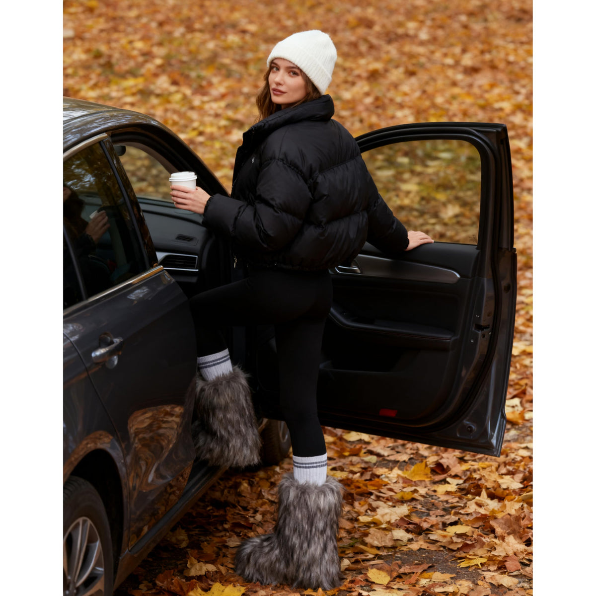Wnshonzy Fur Boots for Women Snow Furry Fluffy Platform Flat Ankle Mini Boot Winter Round Toe Y2k Comfortable Mid-Calf Short Outdoor 2025-Wnshonzy Fur Boots for Women Snow Furry Fluffy Platform Flat Ankle Mini Boot Winter Round Toe Y2k Comfortable Mid-Calf Short Outdoor 2025