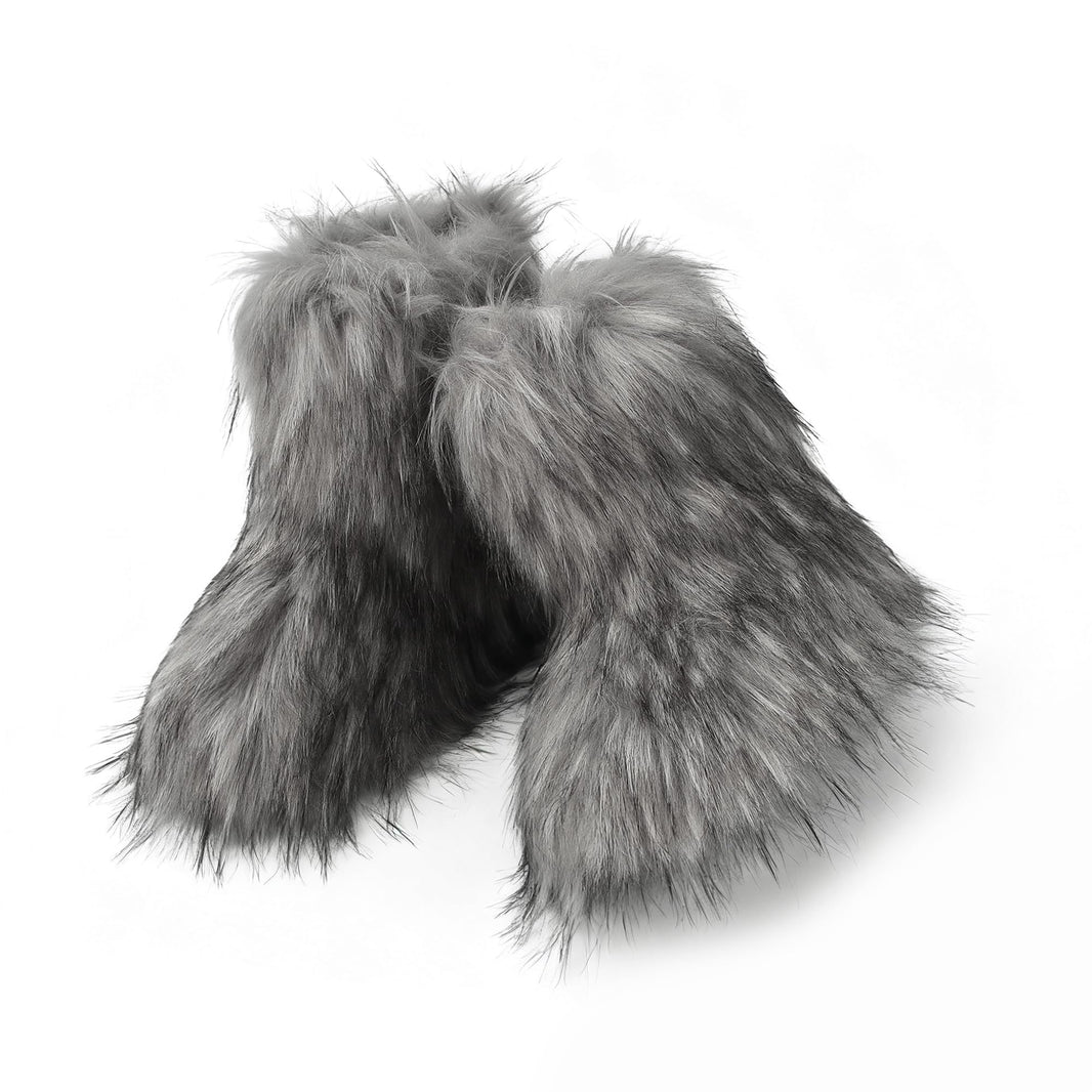 Wnshonzy Fur Boots for Women Snow Furry Fluffy Platform Flat Ankle Mini Boot Winter Round Toe Y2k Comfortable Mid-Calf Short Outdoor 2025-Wnshonzy Fur Boots for Women Snow Furry Fluffy Platform Flat Ankle Mini Boot Winter Round Toe Y2k Comfortable Mid-Calf Short Outdoor 2025