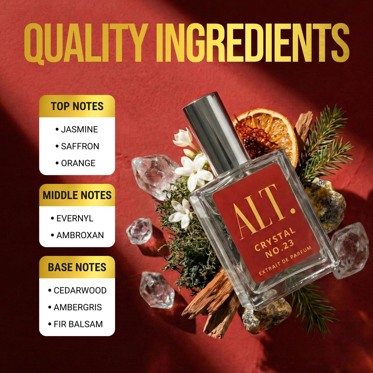 ALT. FRAGRANCES Crystal No. 23 – Inspired by Bac. Roug. 540, Unisex Perfume, Extrait de Parfum, Long Lasting Perfume for Men & Women with Jasmine, Amberwood & Cedar Notes, 60ml-ALT. FRAGRANCES Crystal No. 23 – Inspired by Bac. Roug. 540, Unisex Perfume, Extrait de Parfum, Long Lasting Perfume for Men & Women with Jasmine, Amberwood & Cedar Notes, 60ml