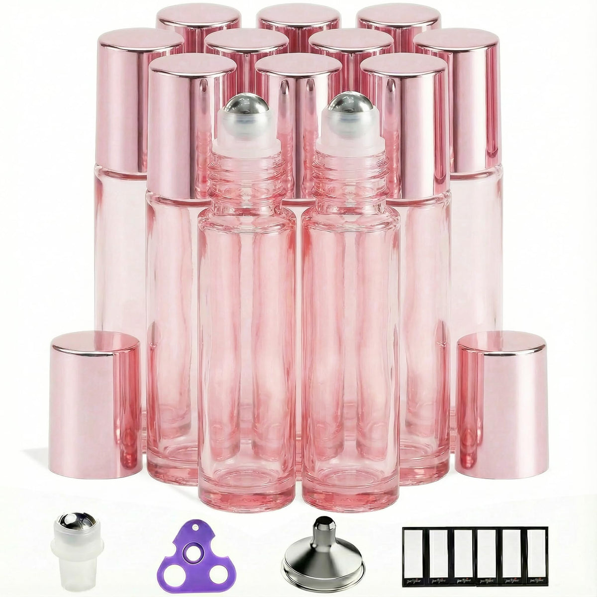 PrettyCare 4 Pack Amber Glass Oil Roller Bottles for Essential Oils 10ml, Roll On Bottles with Stainless Steel Roller Ball Leak-Proof Perfume Travel Refillable Bottle Empty, Beauty & Personal Care-PrettyCare 4 Pack Amber Glass Oil Roller Bottles for Essential Oils 10ml, Roll On Bottles with Stainless Steel Roller Ball Leak-Proof Perfume Travel Refillable Bottle Empty, Beauty & Personal Care