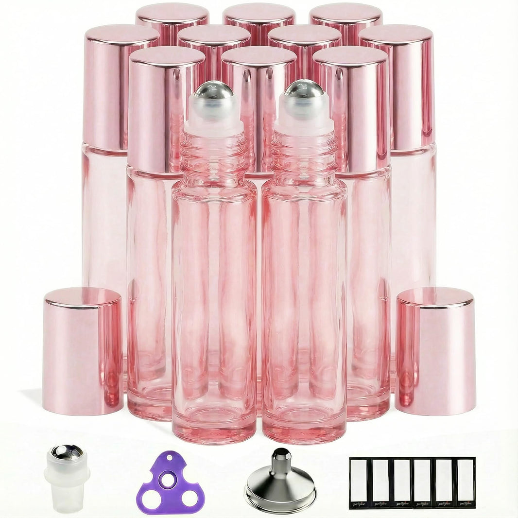 PrettyCare 4 Pack Amber Glass Oil Roller Bottles for Essential Oils 10ml, Roll On Bottles with Stainless Steel Roller Ball Leak-Proof Perfume Travel Refillable Bottle Empty, Beauty & Personal Care-PrettyCare 4 Pack Amber Glass Oil Roller Bottles for Essential Oils 10ml, Roll On Bottles with Stainless Steel Roller Ball Leak-Proof Perfume Travel Refillable Bottle Empty, Beauty & Personal Care