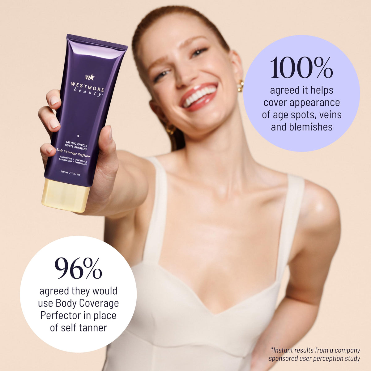 Westmore Beauty Body Coverage Perfector – Waterproof Leg & Body Makeup/Bronzer For Women - Best Tattoo Cover Up Makeup & Tattoo Concealer - 3.5 Oz Natural Radiance-Westmore Beauty Body Coverage Perfector – Waterproof Leg & Body Makeup/Bronzer For Women - Best Tattoo Cover Up Makeup & Tattoo Concealer - 3.5 Oz Natural Radiance