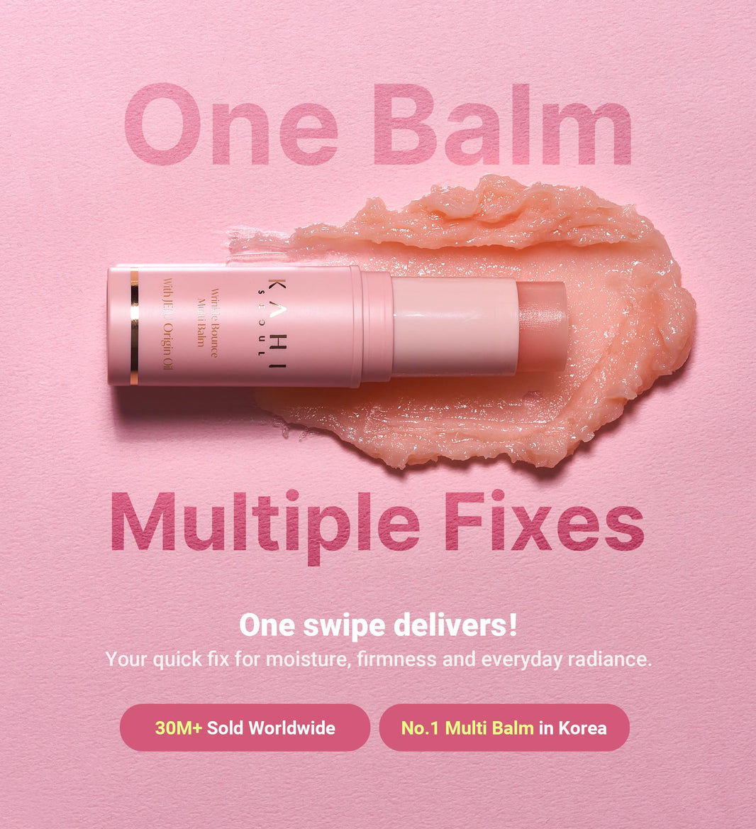 KAHI Wrinkle Bounce Multi Balm Stick | PDRN Collagen Wrinkle Stick | Korean Skin Care |All-in-One Hydrating Lip Balm Eye Cream Neck Cream Make Up Base & Face Mist Moisture Balm-KAHI Wrinkle Bounce Multi Balm Stick | PDRN Collagen Wrinkle Stick | Korean Skin Care |All-in-One Hydrating Lip Balm Eye Cream Neck Cream Make Up Base & Face Mist Moisture Balm