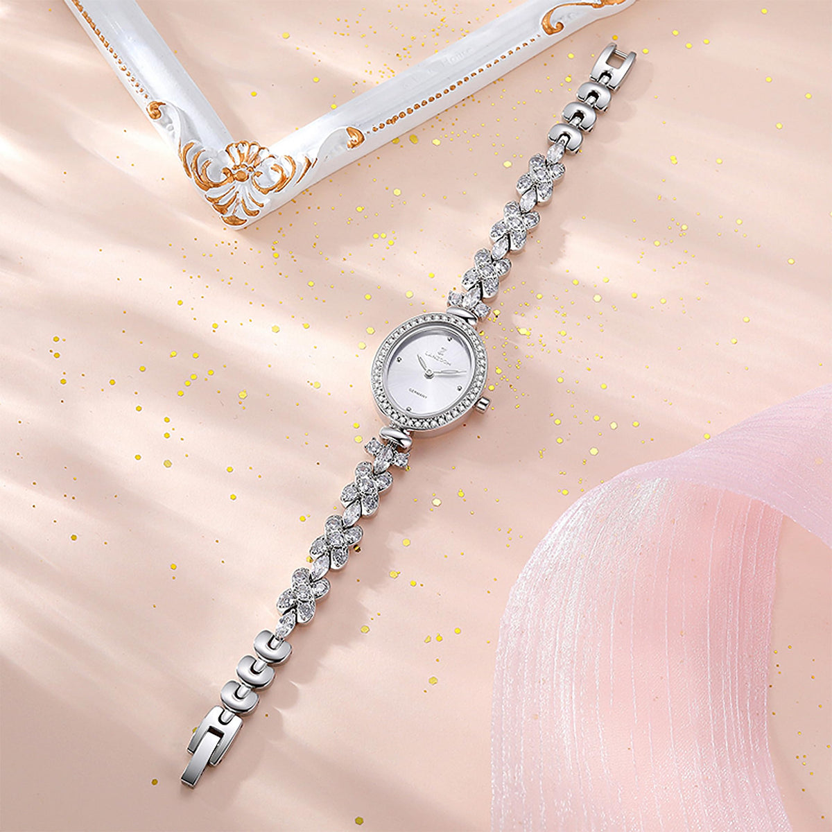 LANZOOM Retro Women's Quartz Watch - Stainless Steel case,Gold Filled, Ideal Gift for Holidays and Special Occasions.-LANZOOM Retro Women's Quartz Watch - Stainless Steel case,Gold Filled, Ideal Gift for Holidays and Special Occasions.