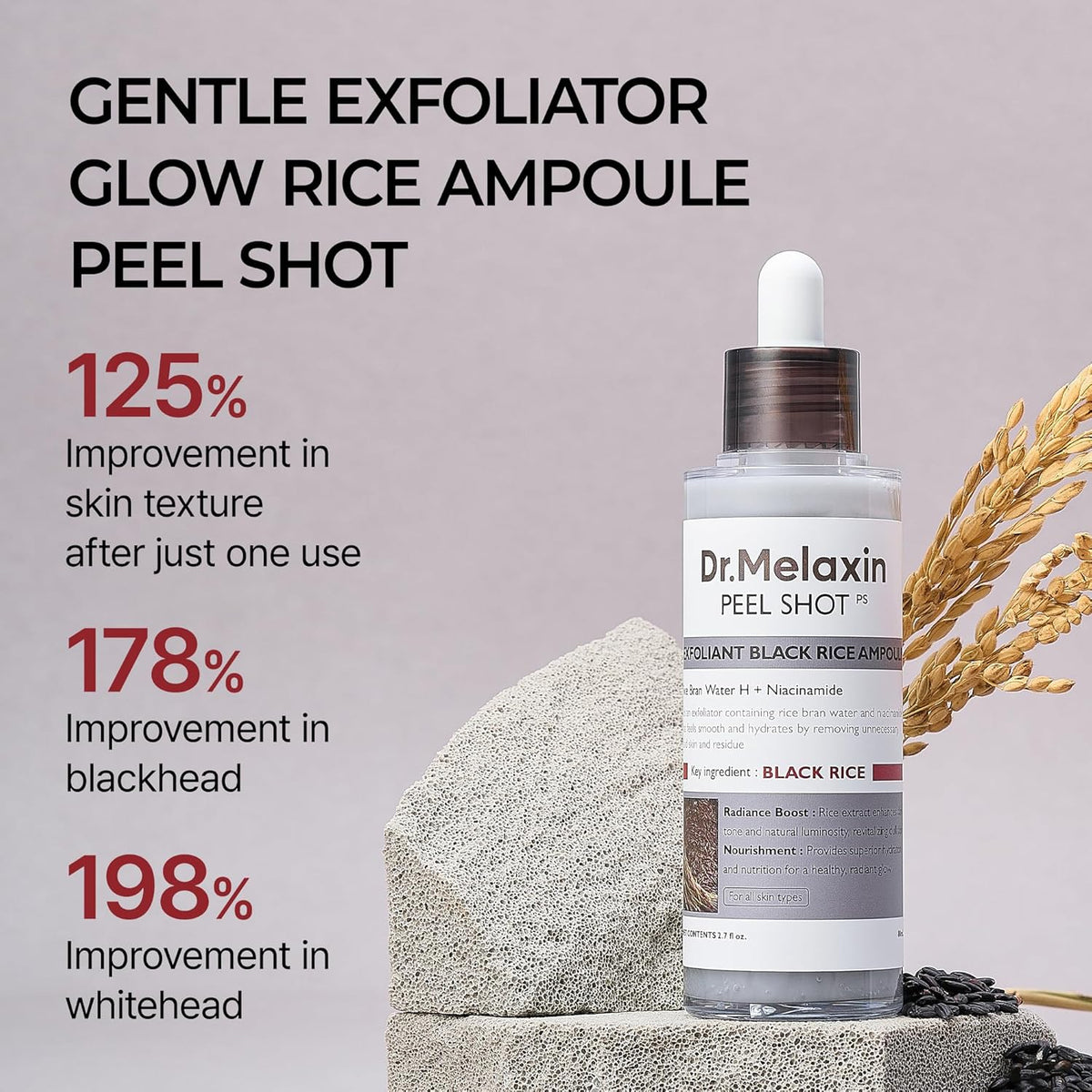 Dr. Melaxin Peel Shot Exfoliant Black Rice Ampoule-Dr. Melaxin Peel Shot Exfoliant Black Rice Ampoule